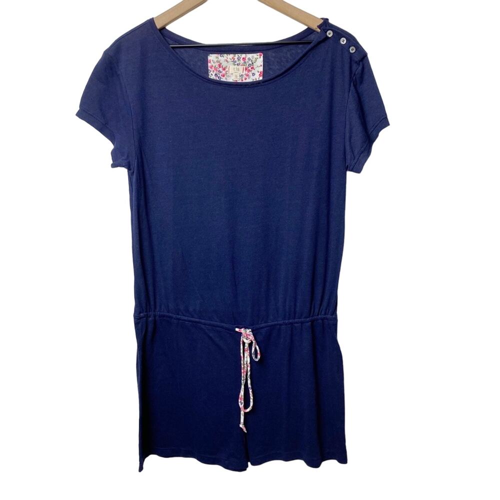 Anthropologie T.la Blue & Flower Women Romper SIZE SMALL
